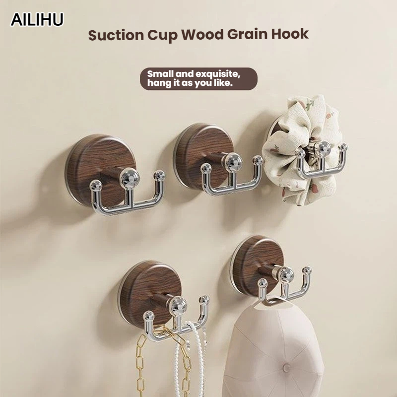 Home Bathroom Door - Ganci a ventosa effetto legno per