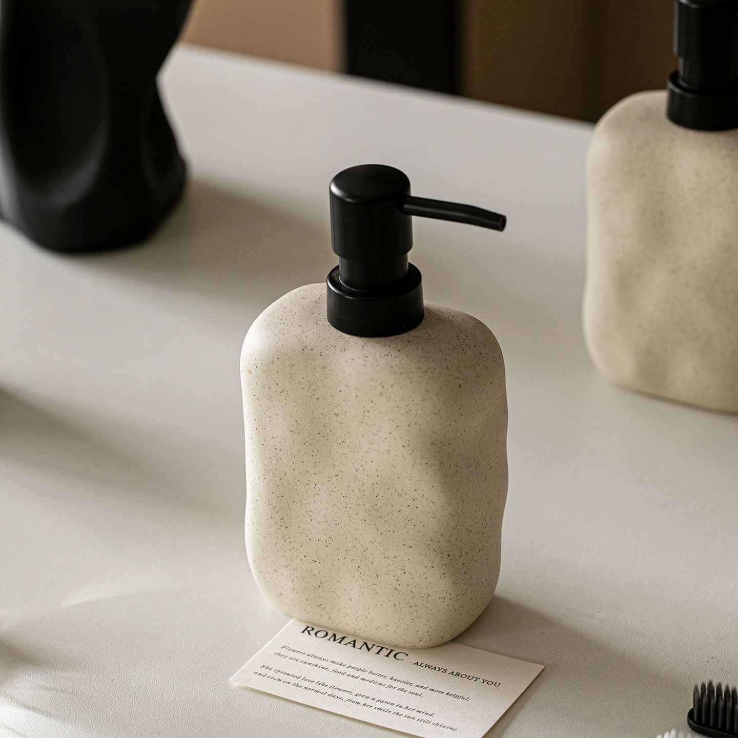 Home Bathroom Soap Dispenser - Bottiglia di lozione Wabi-sabi da 400
