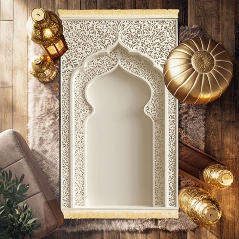 Home Bathroom Door Design - Tappeto da preghiera islamico VIKAMA con