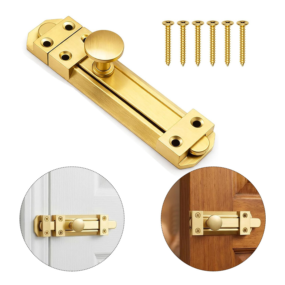 Home Bathroom Door - Serratura scorrevole in ottone massiccio da