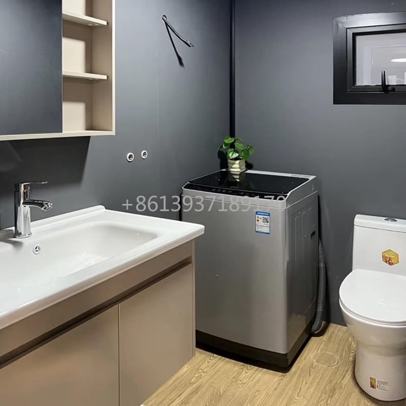 Tiny Home Bathroom Layout - Casa contenitore prefabbricata mobile espandibile per