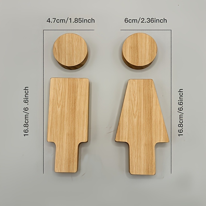 Cartello da bagno in legno da  - Home Bathroom Door recensione e prezzo