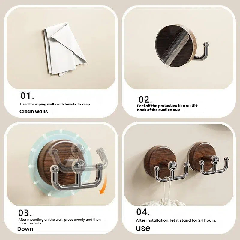 Ganci a ventosa effetto legno  - Home Bathroom Door recensione e prezzo