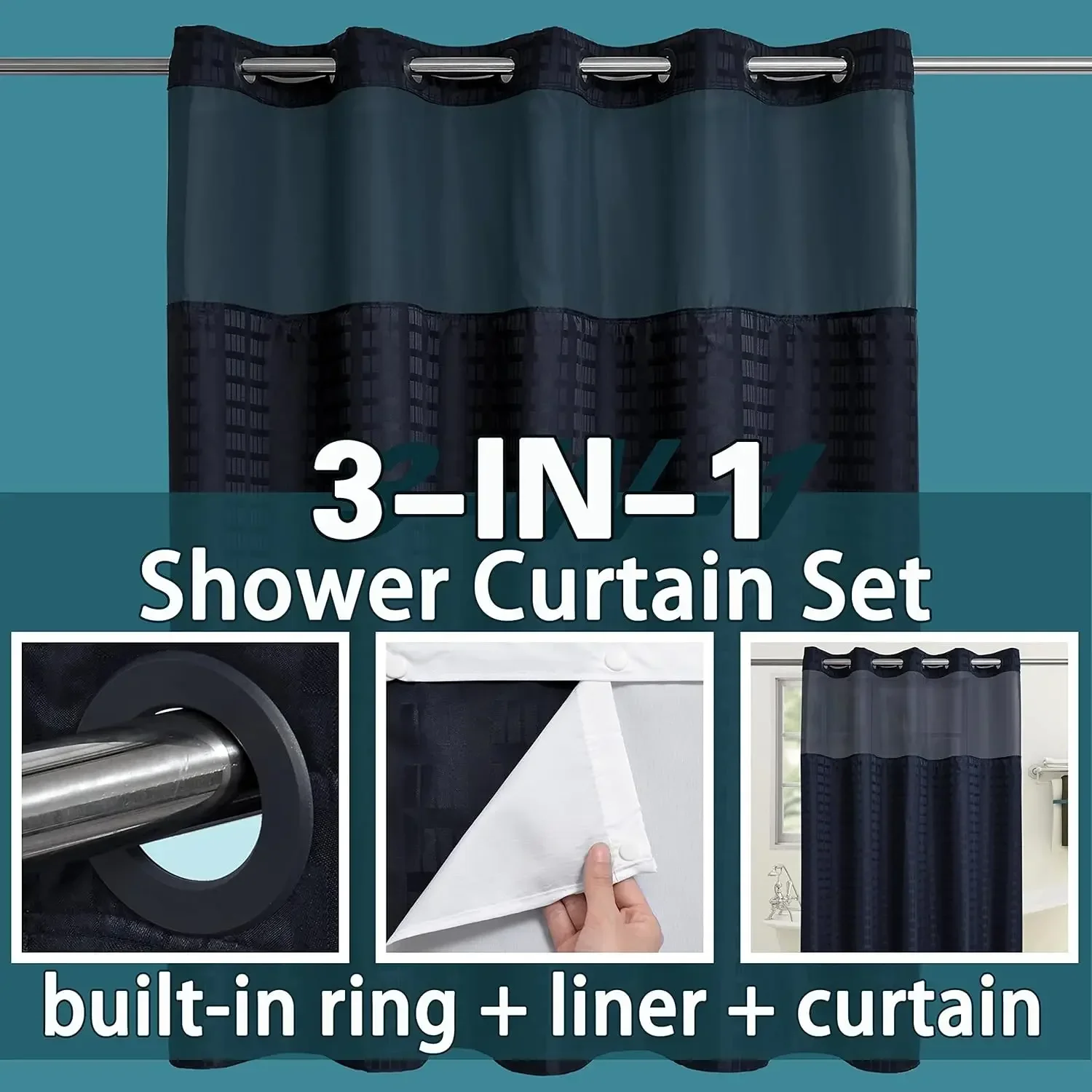 1 Pezzo Tenda da Doccia a Tram - Shower Curtain Liner recensione e prezzo