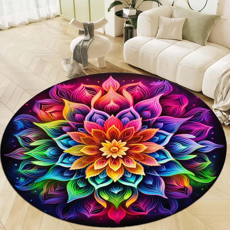 Tappeto rotondo con mandala ar - Home Bathroom Door Design recensione e prezzo