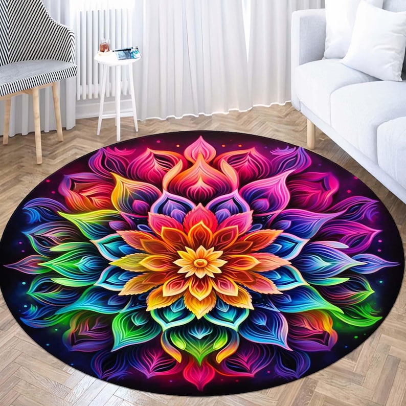 Tappeto rotondo con mandala ar - Home Bathroom Door Design recensione e prezzo