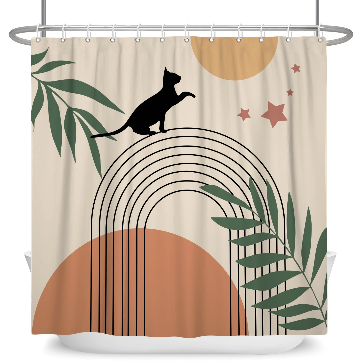 senza cornice astratta metà se - Shower Curtain Liner recensione e prezzo