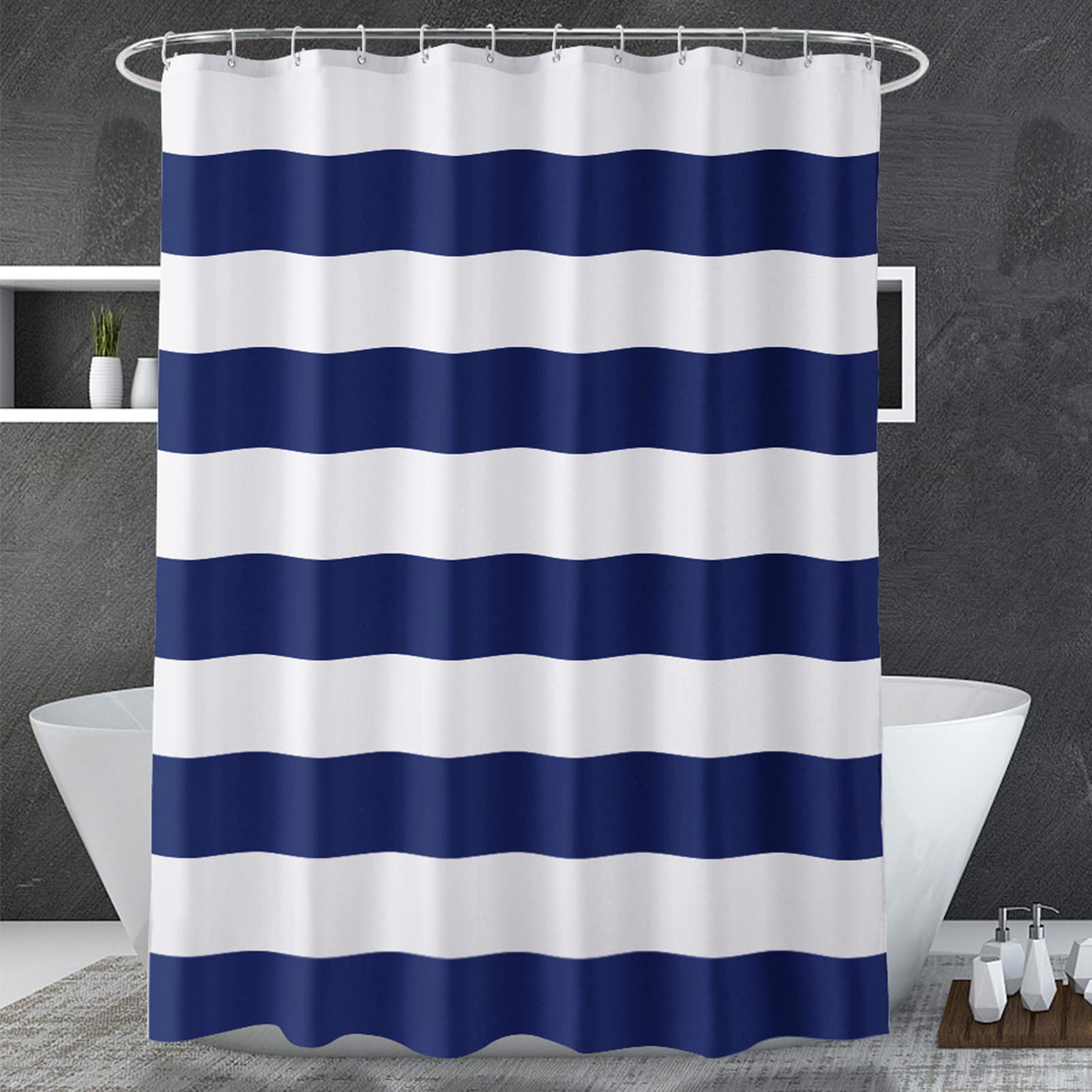 Tenda da doccia blu navy Stris - Shower Curtain Liner recensione e prezzo