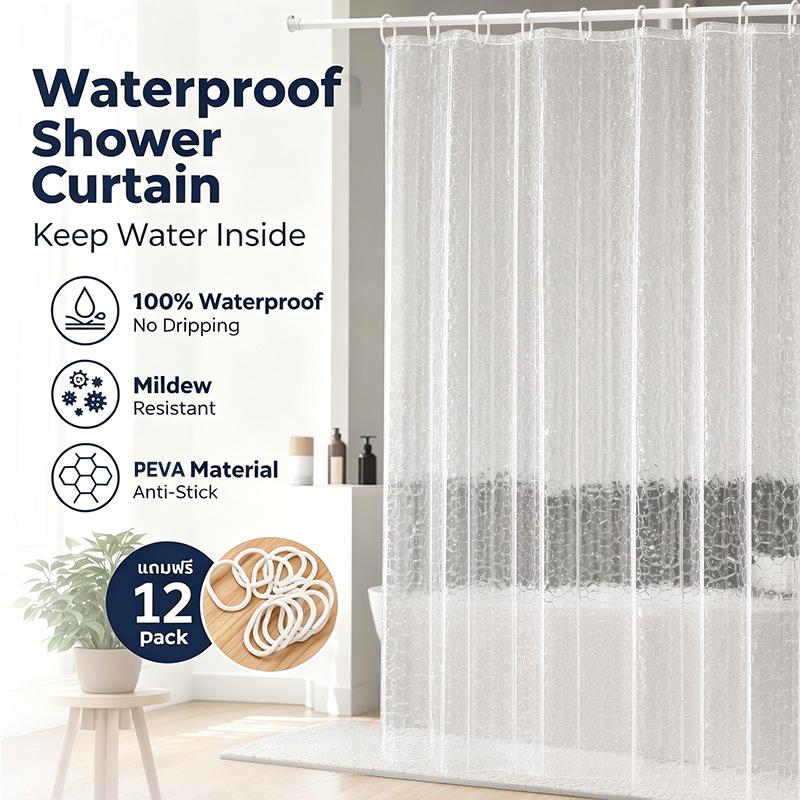 Tenda da doccia in PEVA traspa - Shower Curtain Liner recensione e prezzo