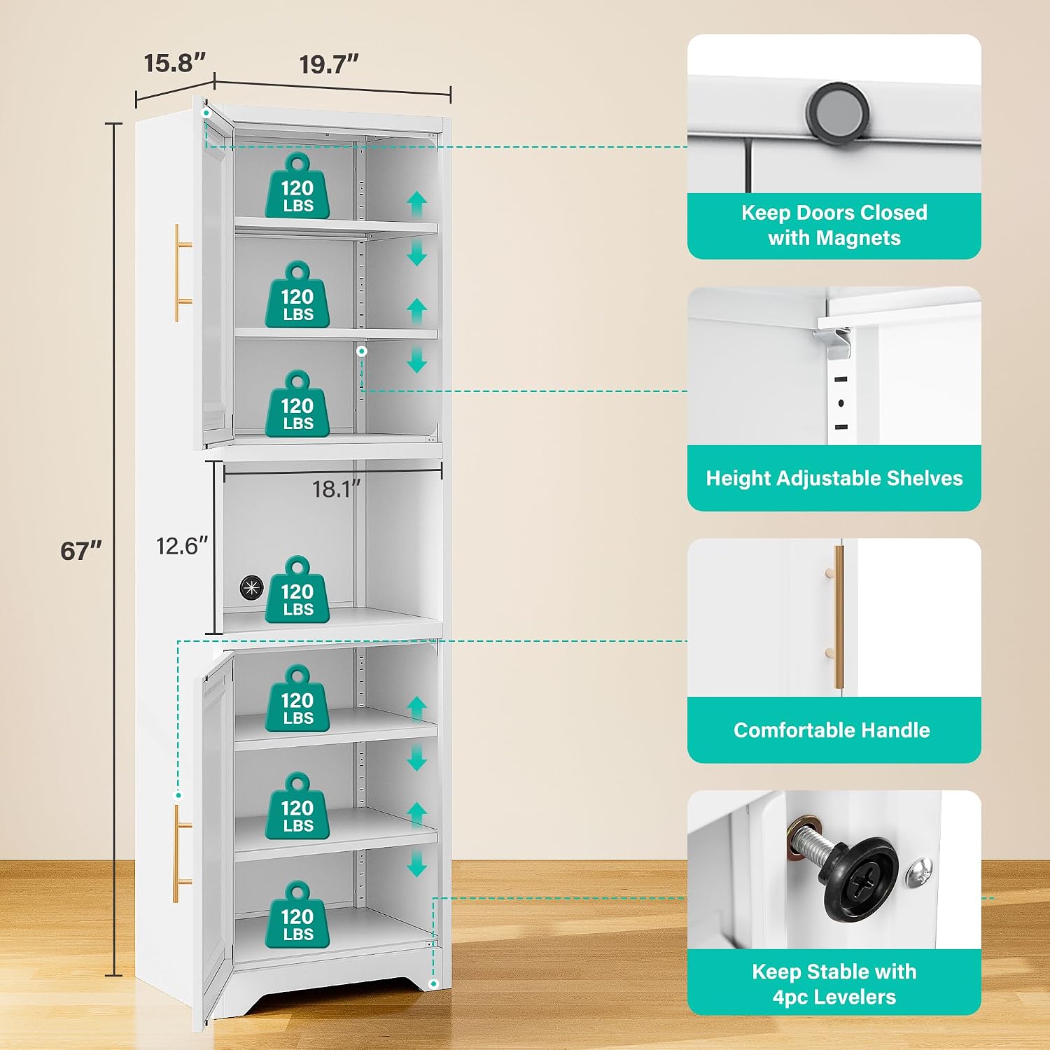 Armadio stretto alto 67 pollic - Home Bathroom Door recensione e prezzo