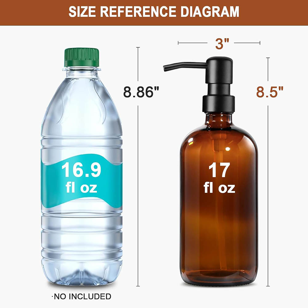 Dispenser di sapone in vetro a - Home Bathroom Soap Dispenser recensione e prezzo