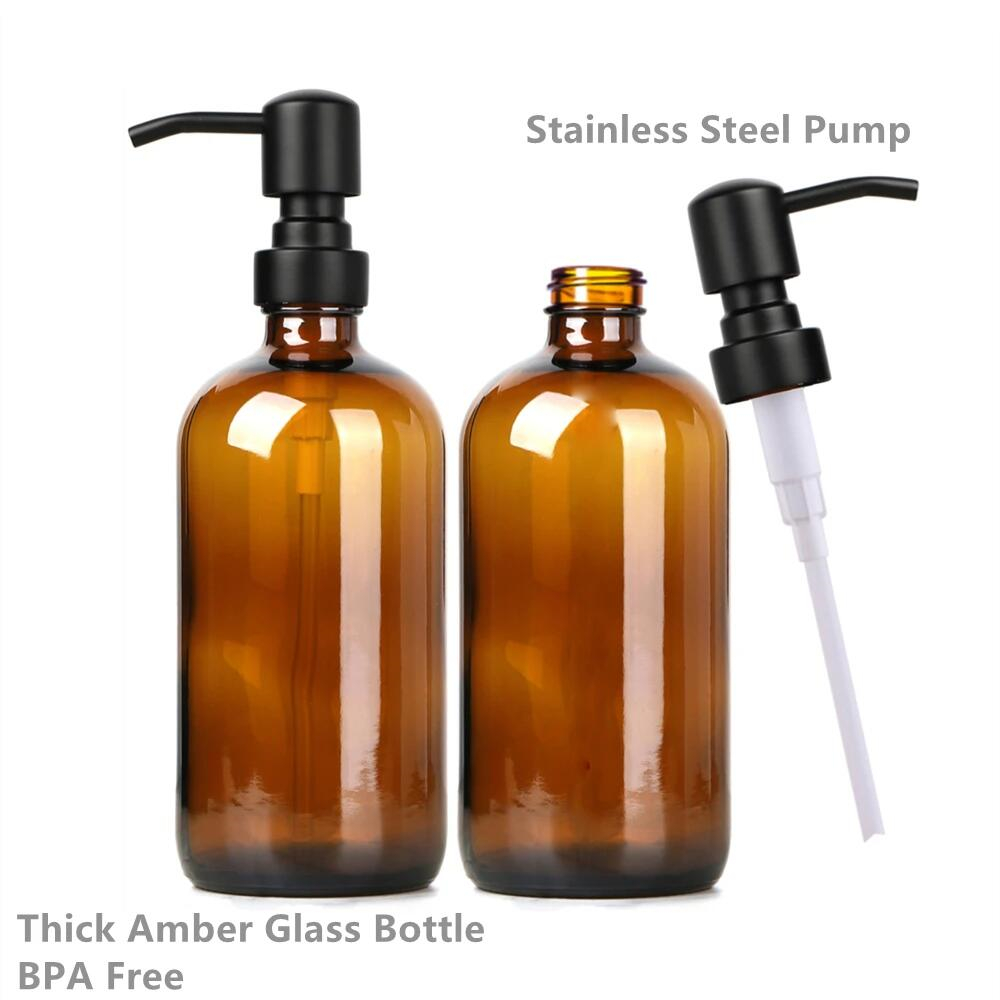 Dispenser di sapone in vetro a - Home Bathroom Soap Dispenser recensione e prezzo